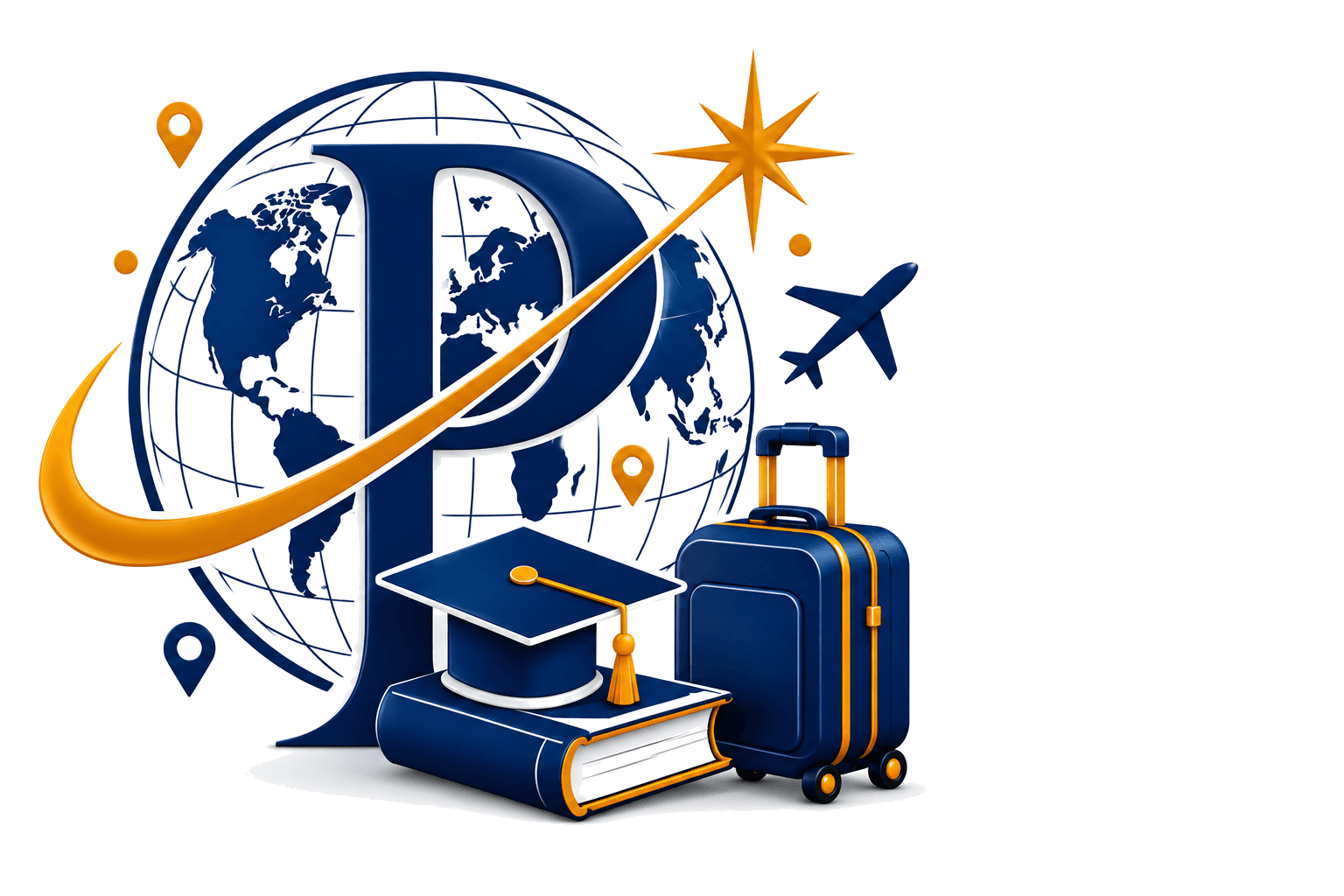 Pulsar Consultants 3D Crest Emblem and Globe